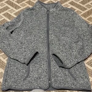 Croft & Barrow Heather Gray Zip Up Jacket